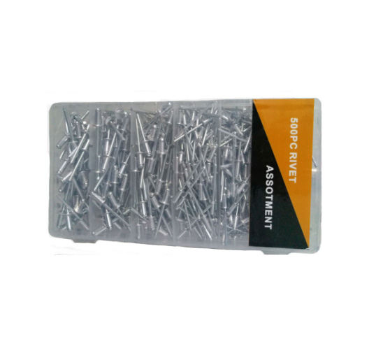 500pc POP Aluminum Rivet Assortment