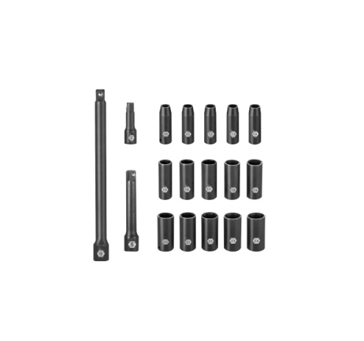 18pcs 1/2-inch Drive DeepImpact Socket Set 6PT Metric