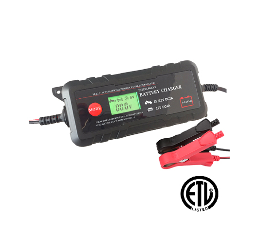 6/12V 4A Car Battery Charger With LCD Display