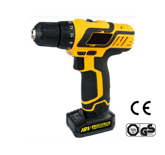 3/8" 18V 1300mAh Li-ion Cordless Drill