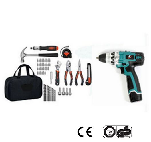 3/8" 56pcs 7.2V 1300mAh Li-ion Cordless Drill Set