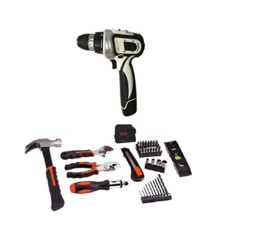 3/8" 12V 1300mAh Li-ion Cordless Drill Set