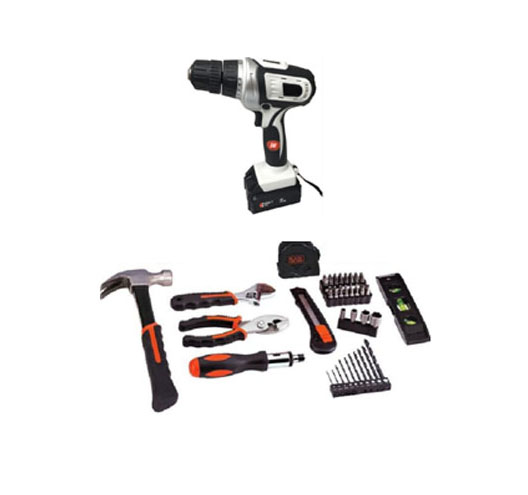 3/8" 18V 1300mAh Li-ion Cordless Drill Set