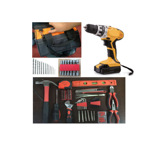 3/8" 213pcs 18V 1500mAht Li-ion Cordless Drill Set