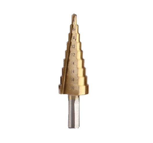Step Drill Bits 1/4"DRIVE Size:4-20mm Titanium Coated