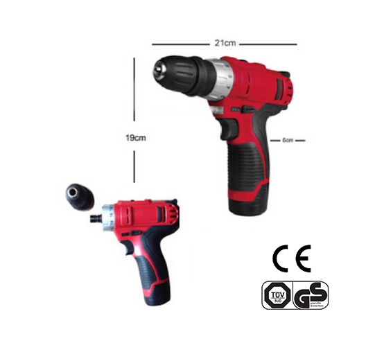 3/8" 2 IN 1 12V 1300mAh Li-ion Cordless Drill & Driver