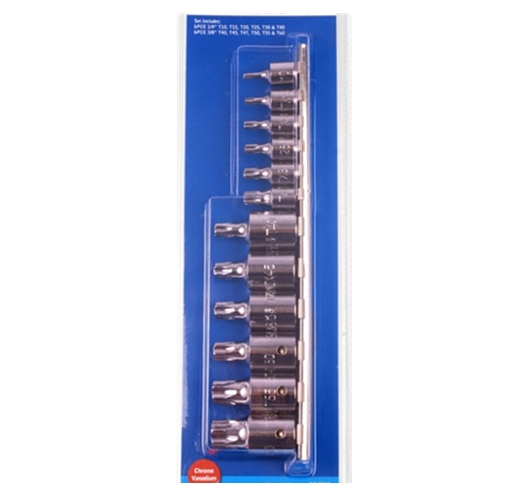 12 Pc Torx Socket bits Set