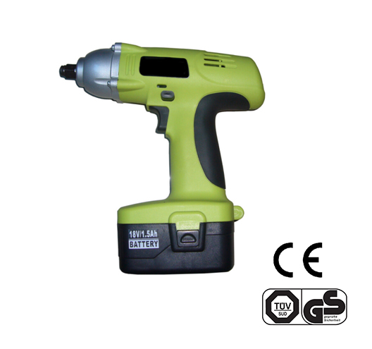 1/2" 18V 1500mAh Ni-Cd Cordless Impact Wrench