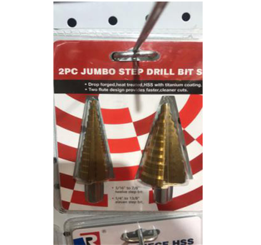 2pc Titanium Step Drill Set