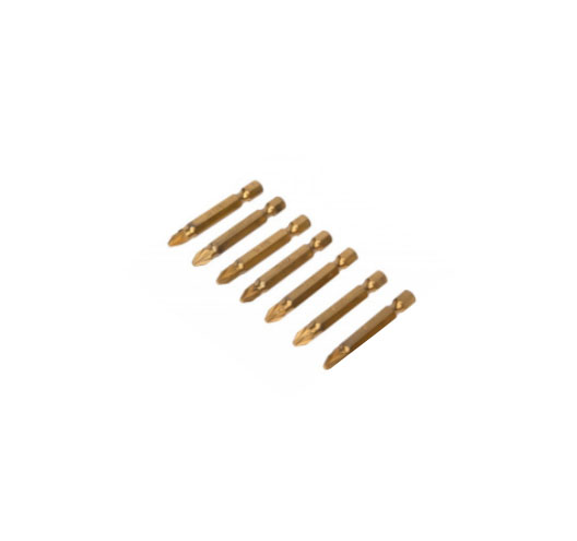 10pcs 50mm Titanium Coated S2 Pozi Power Bit Set