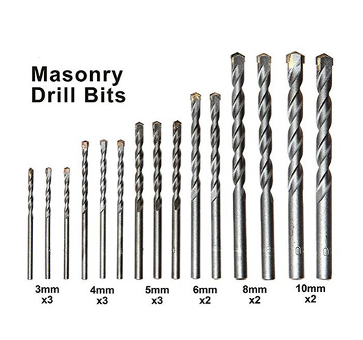15PC Masonry Drill Bit Set