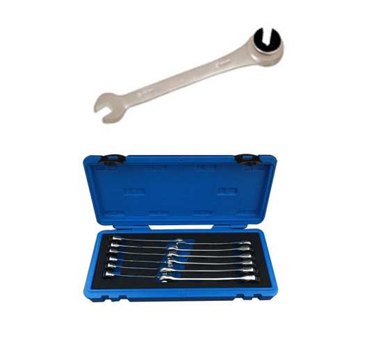 12PC Combination Ratchet Flare Nut  Wrench Set