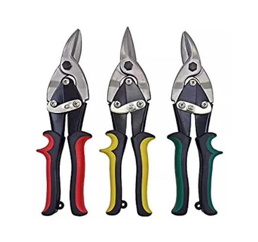 3 PC 10" Aviation Tin Snips