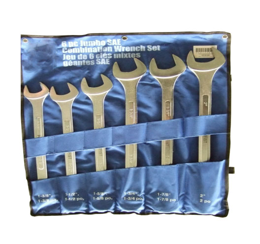 6pcs Metric Jumbo Combination Wrench Set (33-50mm)