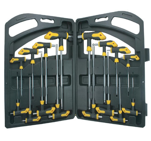 16Pc Crv T-Handle Hex Key Wrenches