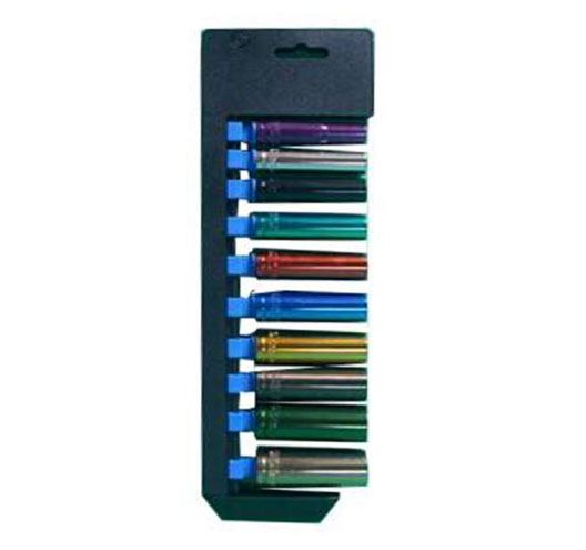 10pc 1/4" Deep Coloured Sockets Metric