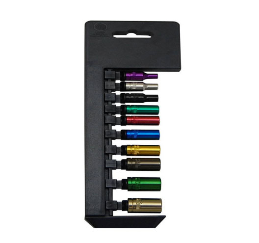 10pc 1/4" Shallow Coloured Set