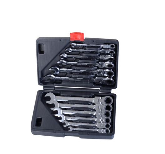 12Pcs Flexible Head Ratchet Gear Wrench Set