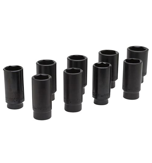 6 Point Axle Nut Socket Set 9PCS 27-38mm