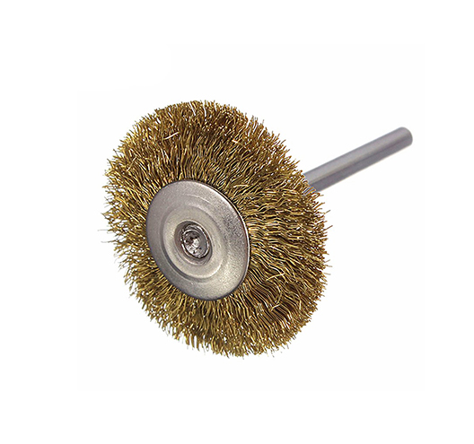 100mm wheel brush with shankbrass