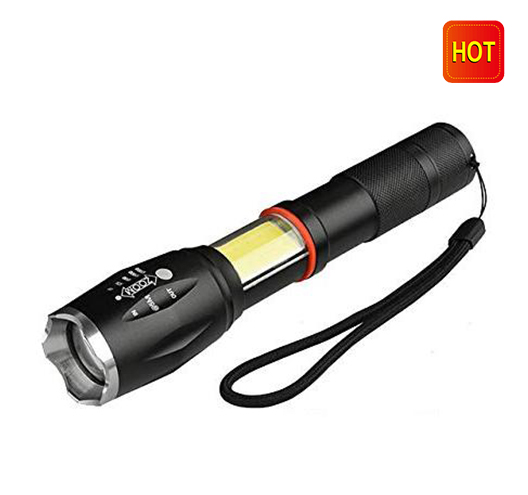 10W LED + COB Flashlight