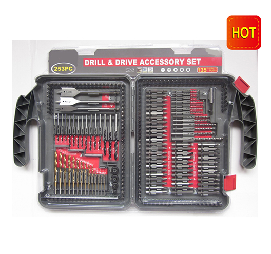 253-pc Drill and Screwdriver Bit Set