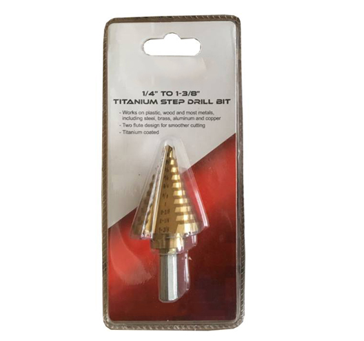 1/4" Dr. Step Drill Bit,1/4 to 1-3/8
