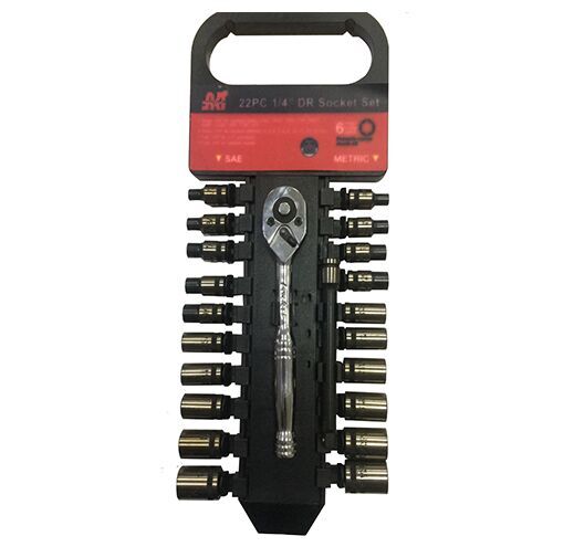22Pcs 1/4" Dr.spline socket set