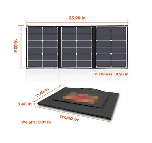 60W Foldable Sunpower Solar Panel Charger for Power Station