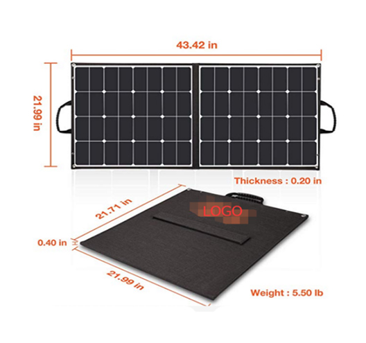 100W Foldable Sunpower Solar Panel Charger for Power Station