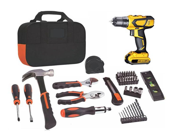 60pcs 12V 1300mAh Li-ion Cordless Drill Set
