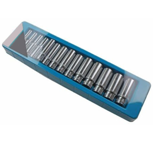 13PC 1/4" DR DEEP SOCKETS SET 4-14MM