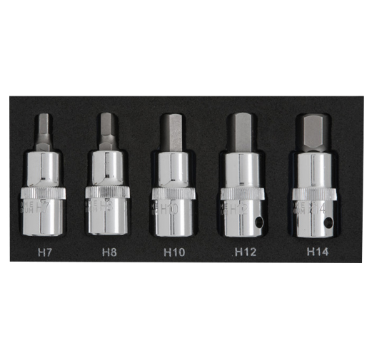 5PCE 1/2" Hex Bit Set（H7--H14)