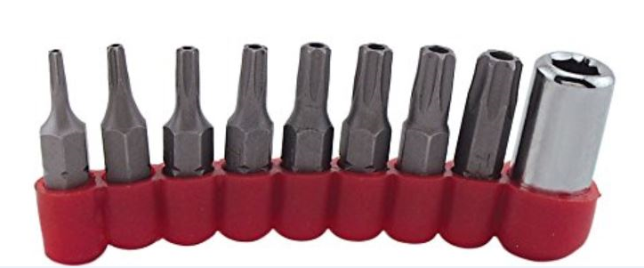 9pcs 1/4 Inch Tamper Resistant Star Bit Set