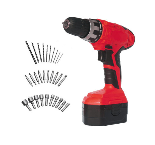 3/8" 18V 1000mah Ni-Cd Cordless Drill Set