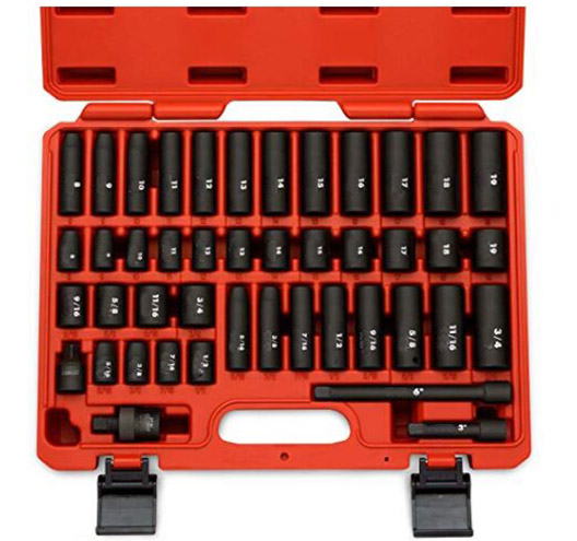 44Pcs 3/8" Drive Impact SocketSet(Metric and SAE)