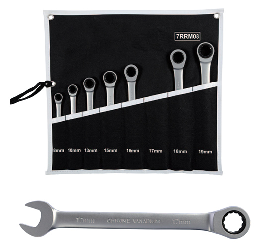 8Pcs Ratcheting Wrench Set