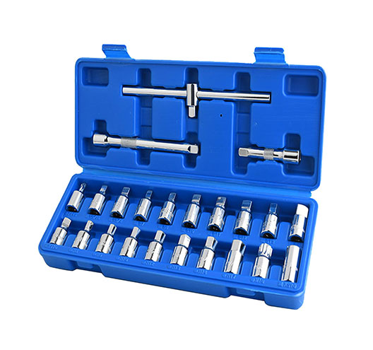 23Pc Oil Drain Plug Key Set