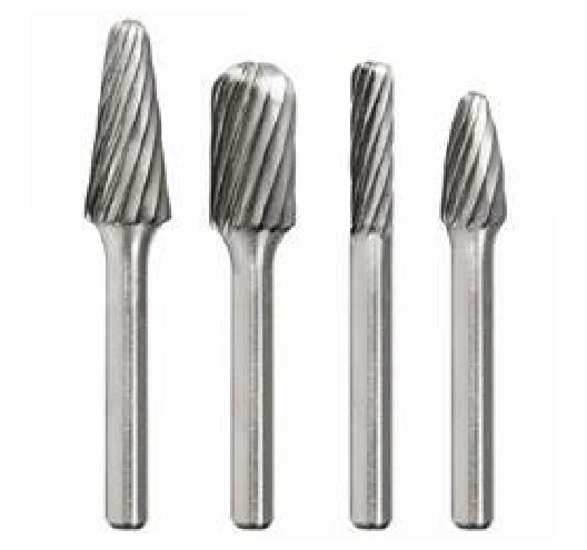 4 Pc Non-Ferrous Carbide Burr Set - 1/4" Shank