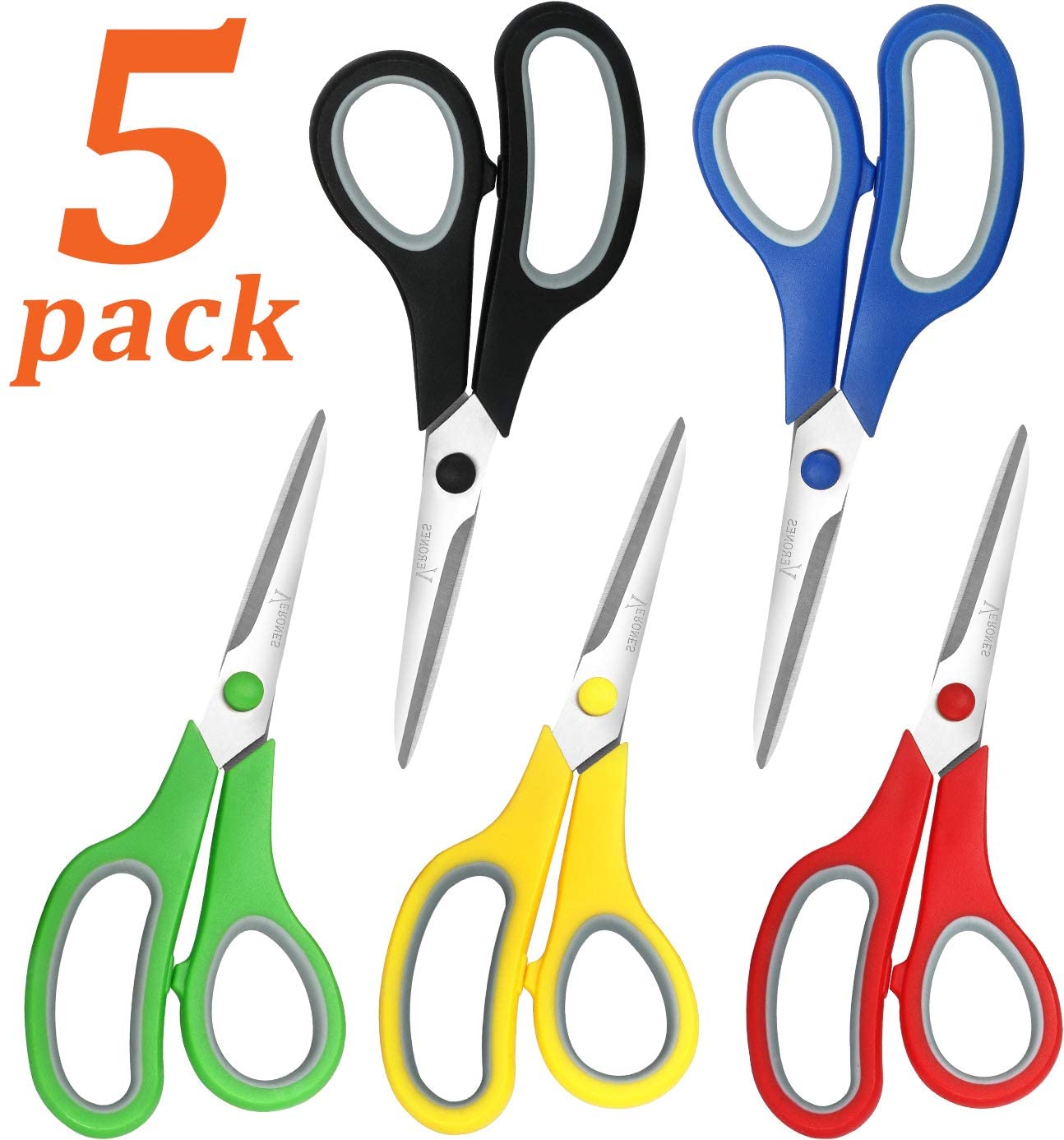 Scissors 8 Inch,5-Pack