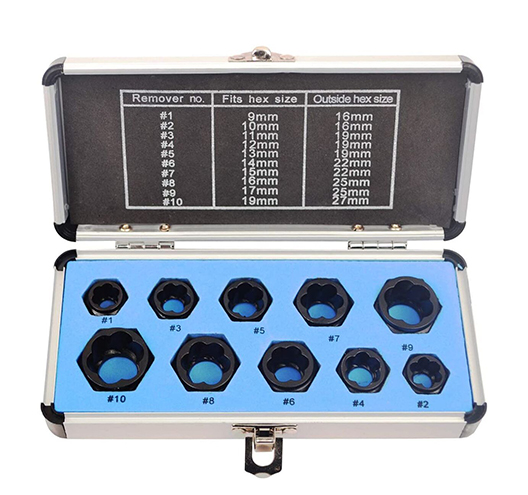 10 Pcs 3/8" Dr. Bolt and NutGrip Extractor Expansion Set