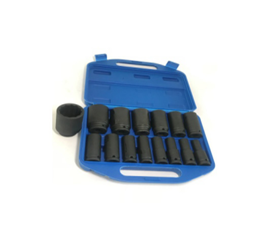 14Pcs 1/2" Dr.impact deep socket set,12 Point