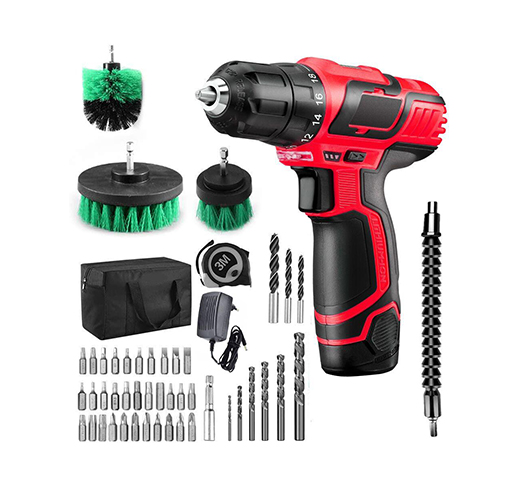 50pcs 12V Lithium-ion Drill Set