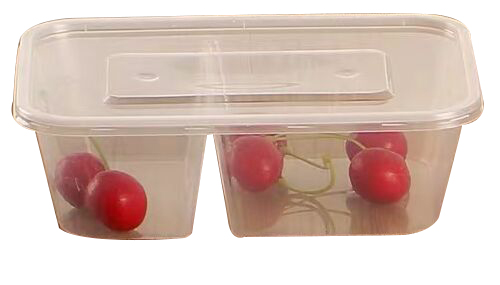 300PC 750ML Double PlasticTakeout Box(Contains the lid)