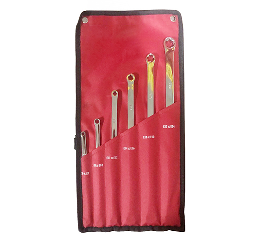 6Pcs E-type double ring wrenchset