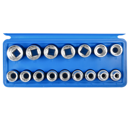 16Pcs 1/2" Dr.Socket set