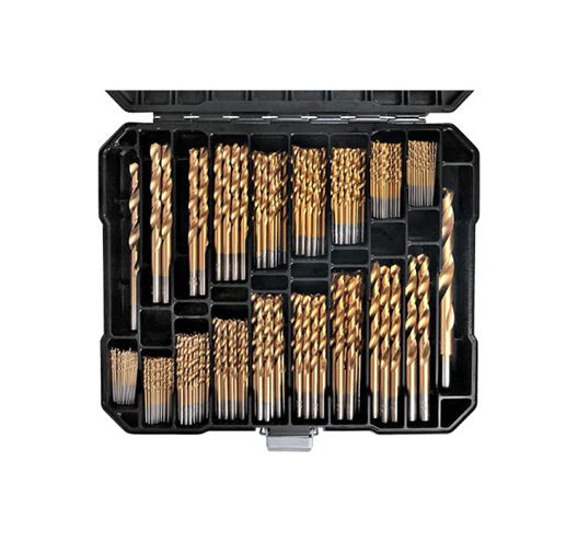 230PCS Twist Drill Bits with Titanium Coated, HSS-4241