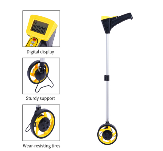 0-9999.9ft LED Digital Display Measuring Wheel(2 stages) 159mm Dia Wheel