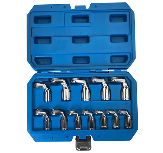 12Pcs 3/8" Offset Flex Head Crow Foot Wrenches Set