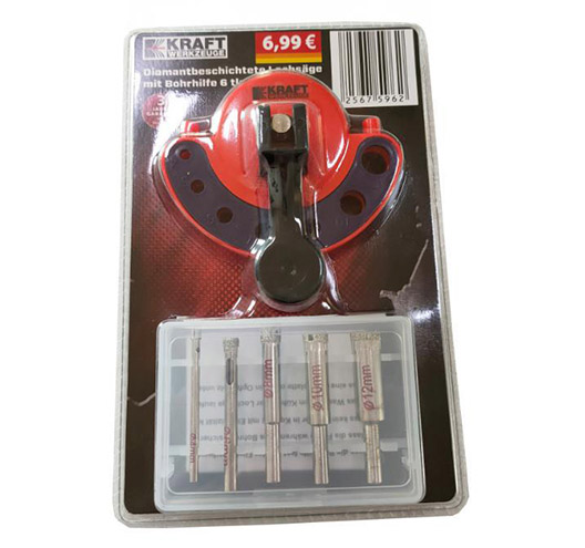 6Pcs Hole Saw and Guide Jig Fixture Set